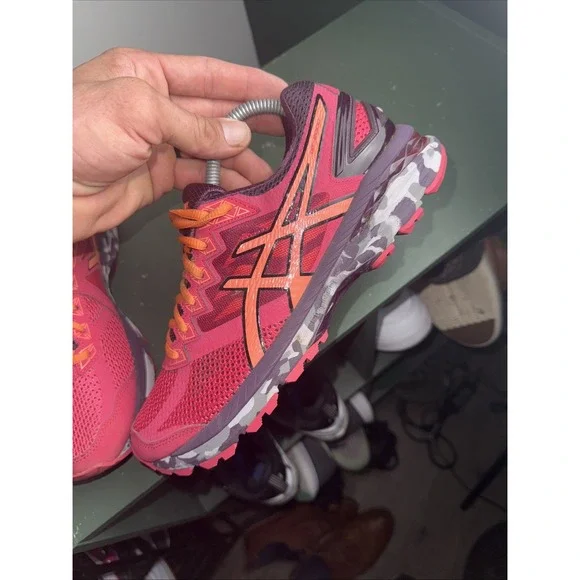 Asics Women's GT-2000 4 Pink/ Orange T661N Size 9 - Picture 6 of 12